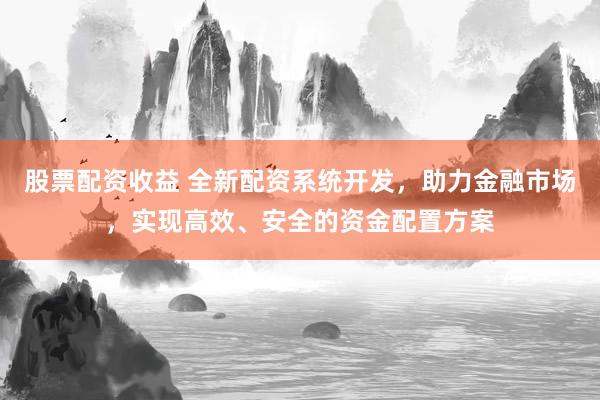 股票配资收益 全新配资系统开发，助力金融市场，实现高效、安全的资金配置方案