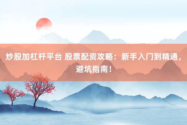 炒股加杠杆平台 股票配资攻略：新手入门到精通，避坑指南！