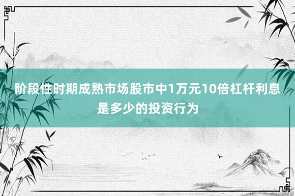 阶段性时期成熟市场股市中1万元10倍杠杆利息是多少的投资行为